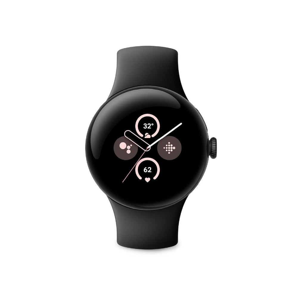 Google Pixel Watch 2 with The Best of Fitbit Heart Rate Tracking, Stress Management, Safety Features - Android Smartwatch - Obsidian Black Active Band - Wi-Fi - CarrotKart | India's first Open Box ecommerce platform