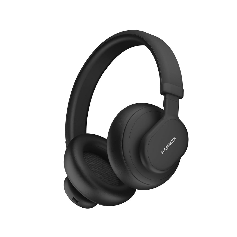 HAMMER Bash Max Over The Ear Wireless Bluetooth Headphones with Mic, Touch Control, Deep Bass, Upto 40 Hours Playtime, Bluetooth 5.3, Workout/Travel (Black) - CarrotKart | India's first Open Box ecommerce platform