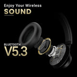 HAMMER Bash Max Over The Ear Wireless Bluetooth Headphones with Mic, Touch Control, Deep Bass, Upto 40 Hours Playtime, Bluetooth 5.3, Workout/Travel (Black) - CarrotKart | India's first Open Box ecommerce platform