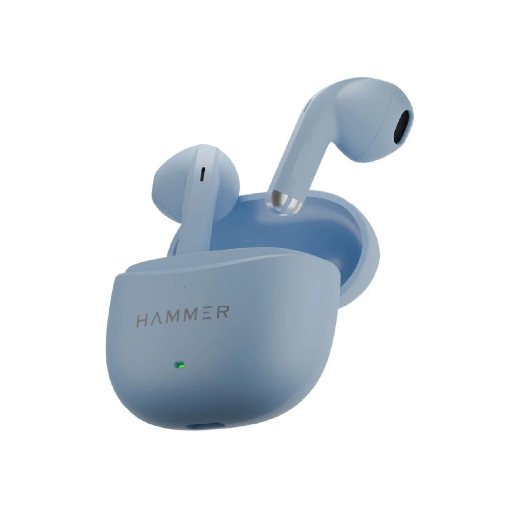 HAMMER New Launch Ultra Pods TWS Wireless Bluetooth Ear buds, Inbuilt Mic, 100H Standby Time, Earbuds with 30H Playtime, USB Type-C,13mm Dynamic Drivers, IPX5 Water Resistant Bluetooth Earphones(Blue) - CarrotKart | India's first Open Box ecommerce platform