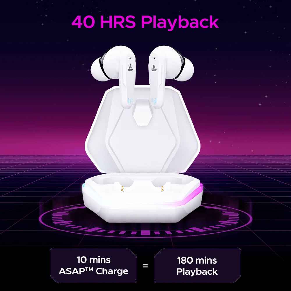 BoAt Immortal 161 Bluetooth Gaming Wireless Earbuds with BEAST™️Mode, ASAP™️ Charge, RGB lights