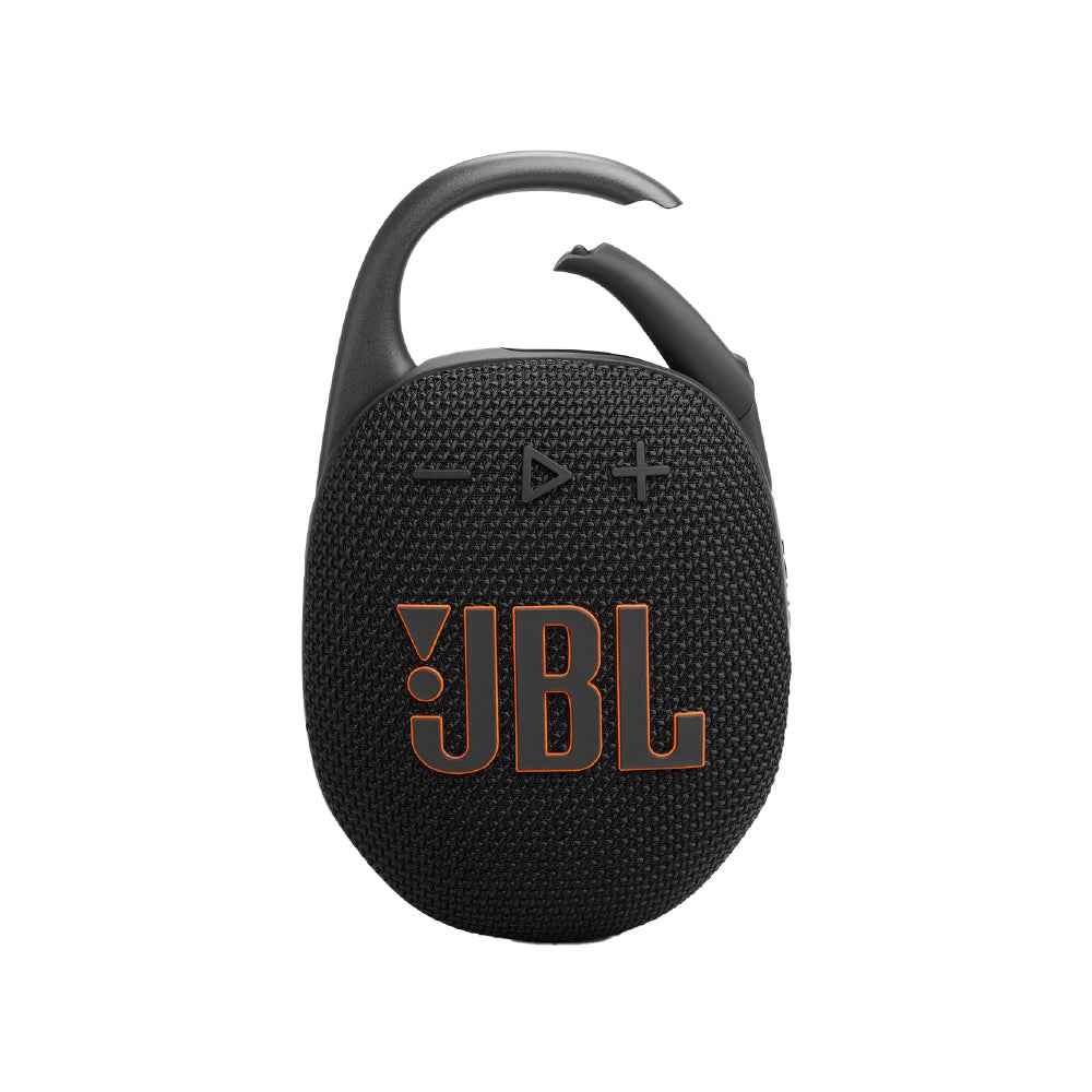 JBL Clip 5, Wireless Ultra Portable Bluetooth Speaker, Pro Sound, 12hrs of Playtime, Integrated Carabiner, Vibrant Colors with Rugged Fabric Design, Dust & Waterproof, Type C (Without Mic, Black)