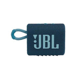 JBL Go 3, Wireless Ultra Portable Bluetooth Speaker, Pro Sound, Vibrant Colors with Rugged Fabric Design, Waterproof, Type C (Without Mic, Blue)