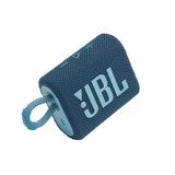 JBL Go 3, Wireless Ultra Portable Bluetooth Speaker, Pro Sound, Vibrant Colors with Rugged Fabric Design, Waterproof, Type C (Without Mic, Blue)