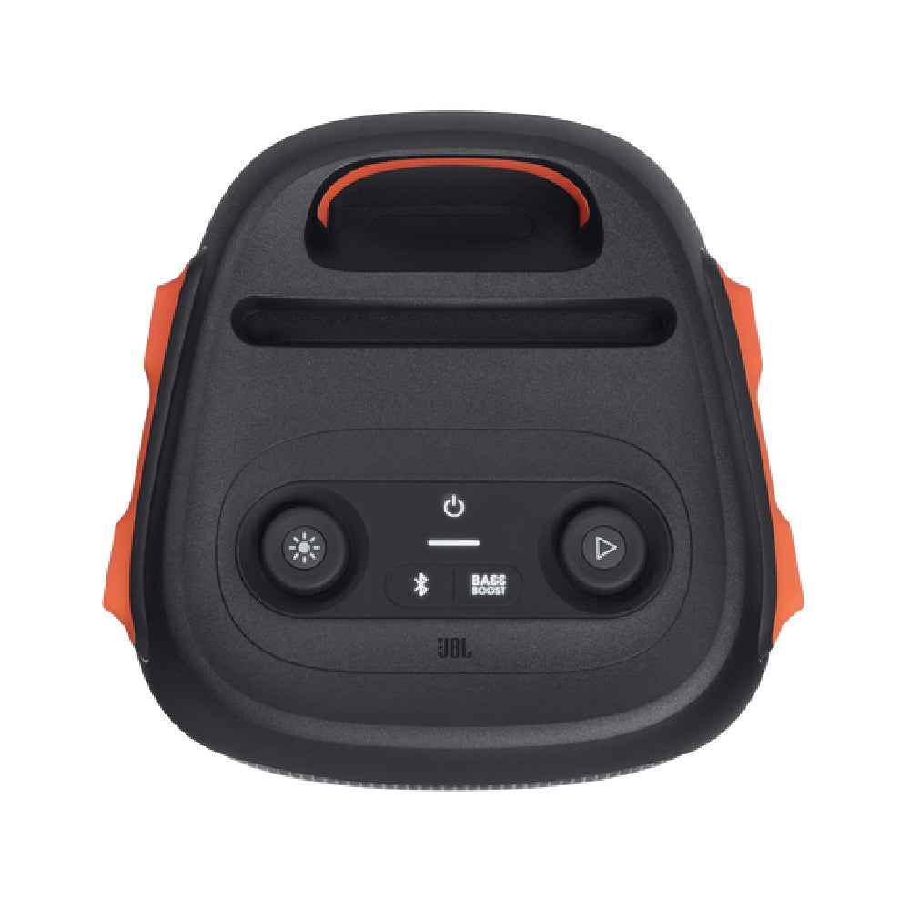 JBL Partybox 110, Wireless Bluetooth Party Speaker, 160W Monstrous Pro Sound, Dynamic Light Show, Upto 12Hrs Playtime, Built-in Powerbank, Guitar & Mic Input, PartyBox App, Splashproof (Black) - CarrotKart | India's first Open Box ecommerce platform