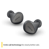 Jabra Elite 3 in Ear True Wireless Earbuds – Noise Isolating with 4 Built-in Microphones for Clear Calls, Rich Bass, Customizable Sound, Mono Mode - Dark Grey - CarrotKart | India's first Open Box ecommerce platform