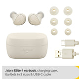 JABRA Jabra Elite 4 Bluetooth Headsets with ANC, Multipoint, 4-mic call technology Bluetooth (Light Beige, In the Ear) - CarrotKart | India's first Open Box ecommerce platform