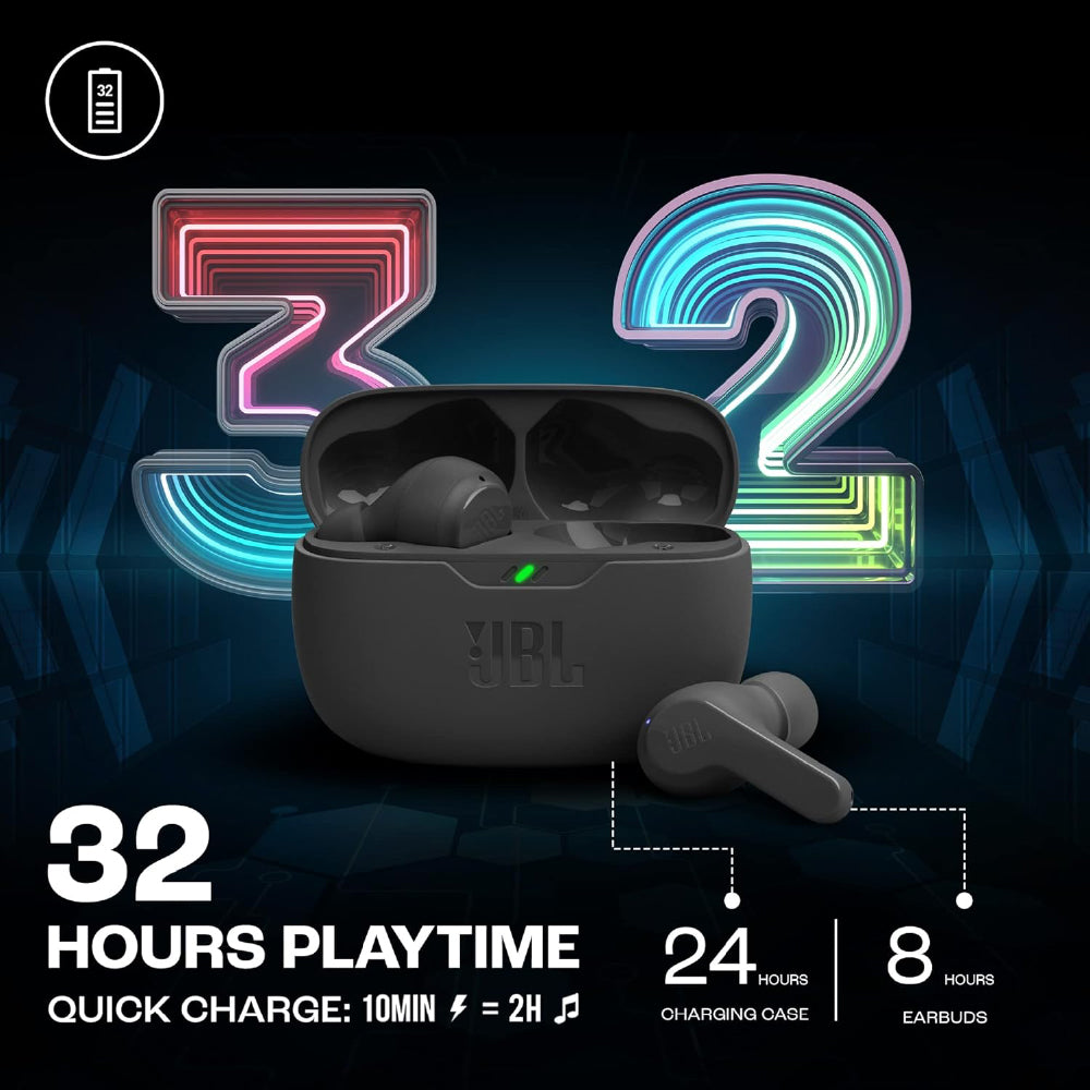 JBL Wave Buds TWS, 32Hr Playtime, IP54, Smart Ambient & TalkThru Mode, JBL App, Bluetooth (Black, In the Ear) - CarrotKart | India's first Open Box ecommerce platform