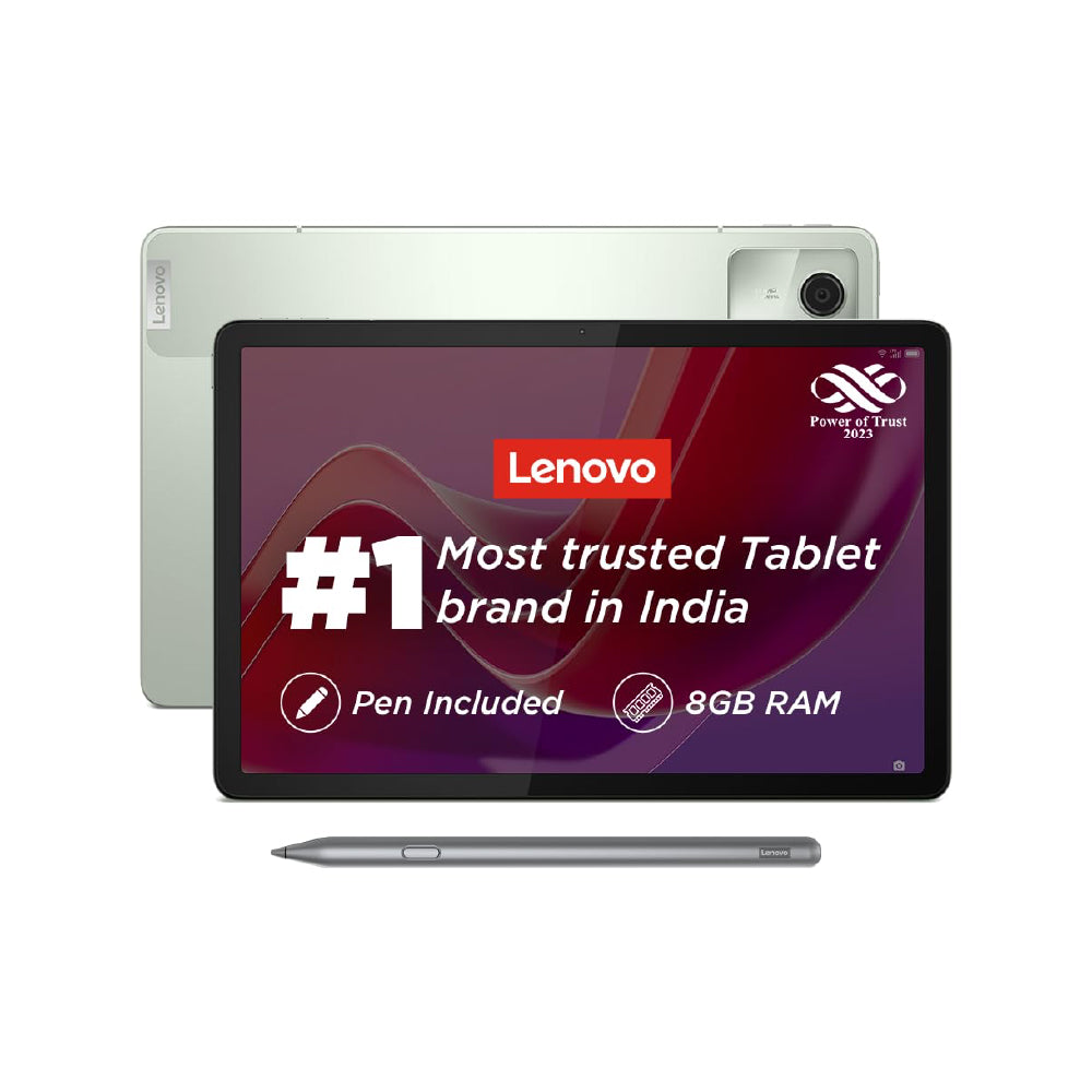 Lenovo Tab M11 with Pen| Wi-Fi Connectivity| 8 GB RAM, 128 GB ROM|11 Inch Screen| 90 Hz, 72% NTSC, FHD Display| Quad Speakers with Dolby Atmos|Octa-Core Processor |13 MP Rear Camera, Green - CarrotKart | India's first Open Box ecommerce platform