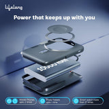 Lifelong Electronics 10000mAh MagSafe Wireless Fast Charging Power Bank for iPhone, Apple Watch, Airpods & All Qi Enabled Phones | QC 3.0 Powerbank (22.5W Output) | Cable & Stand + Extra Magnetic Ring - CarrotKart | India's first Open Box ecommerce platform