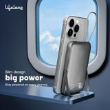 Lifelong Electronics 10000mAh MagSafe Wireless Fast Charging Power Bank for iPhone, Apple Watch, Airpods & All Qi Enabled Phones | QC 3.0 Powerbank (22.5W Output) | Cable & Stand + Extra Magnetic Ring - CarrotKart | India's first Open Box ecommerce platform