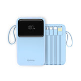 Lifelong Electronics 20000mAh 22.5W Fast Charging QC 3.0 Power Bank | 3 Inputs (in-Built Cable + Lightning + Type-C Port) | 6 Outputs (3 in-Built Cable + USB + Type-C Port) Blue - CarrotKart | India's first Open Box ecommerce platform