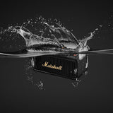 Marshall Emberton III Compact Portable Bluetooth Speaker with 32+ Hours of Playtime, (360° Sound), Dust & Waterproof (IP67) – Black & Brass. - CarrotKart | India's first Open Box ecommerce platform