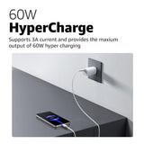 XIAOMI Mi Hypercharge 60W Type C to Type C Cable for iPhone, Samsung, Tablets, Laptops, Macbook & Other Type C Devices, Supports Power Delivery (PD) Technology, 480Mbps Data Sync - CarrotKart | India's first Open Box ecommerce platform