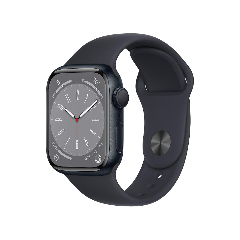 Apple Watch Series 8 [GPS 41 mm] Smart Watch w/Midnight Aluminium Case with Midnight Sport Band. Fitness Tracker, Blood Oxygen & ECG Apps, Always-On Retina Display, Water Resistant - CarrotKart | India's first Open Box ecommerce platform