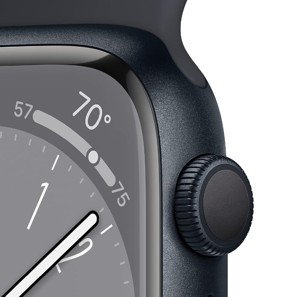 Apple Watch Series 8 [GPS 41 mm] Smart Watch w/Midnight Aluminium Case with Midnight Sport Band. Fitness Tracker, Blood Oxygen & ECG Apps, Always-On Retina Display, Water Resistant - CarrotKart | India's first Open Box ecommerce platform