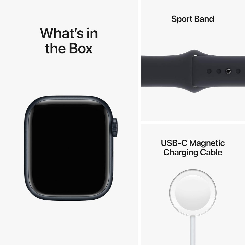 Apple Watch Series 8 [GPS 41 mm] Smart Watch w/Midnight Aluminium Case with Midnight Sport Band. Fitness Tracker, Blood Oxygen & ECG Apps, Always-On Retina Display, Water Resistant - CarrotKart | India's first Open Box ecommerce platform