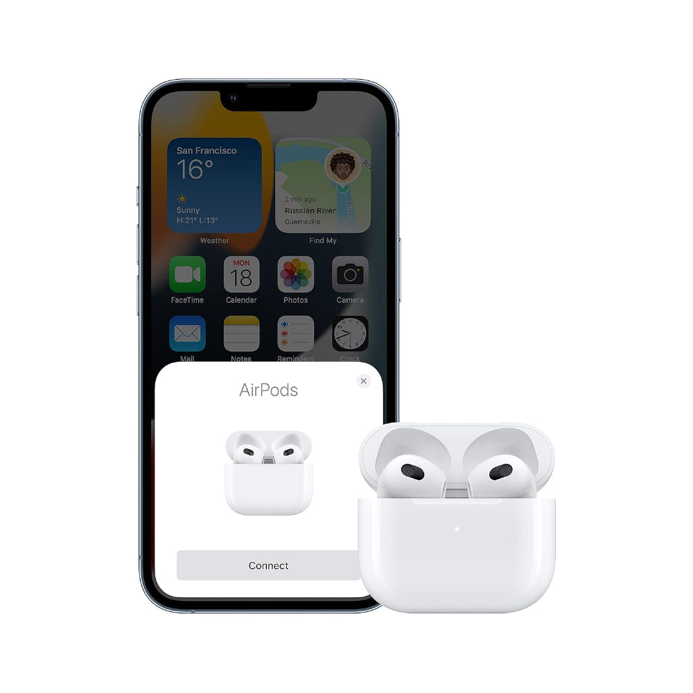 Apple AirPods (3rd generation) with Lightning Charging Case Bluetooth (White, True Wireless) - CarrotKart | India's first Open Box ecommerce platform