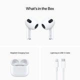 Apple AirPods (3rd generation) with Lightning Charging Case Bluetooth (White, True Wireless) - CarrotKart | India's first Open Box ecommerce platform