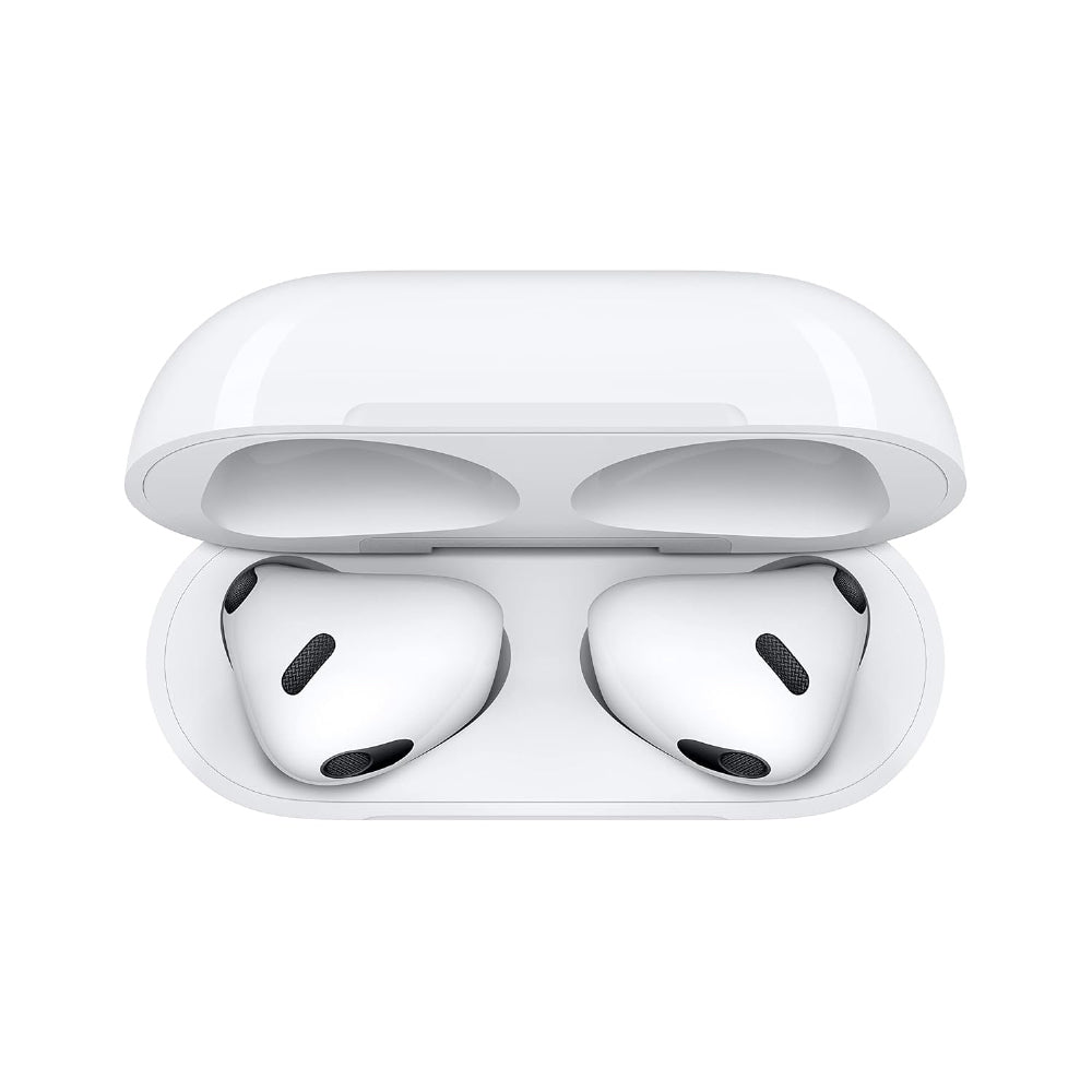 Apple AirPods (3rd generation) with Lightning Charging Case Bluetooth (White, True Wireless) - CarrotKart | India's first Open Box ecommerce platform