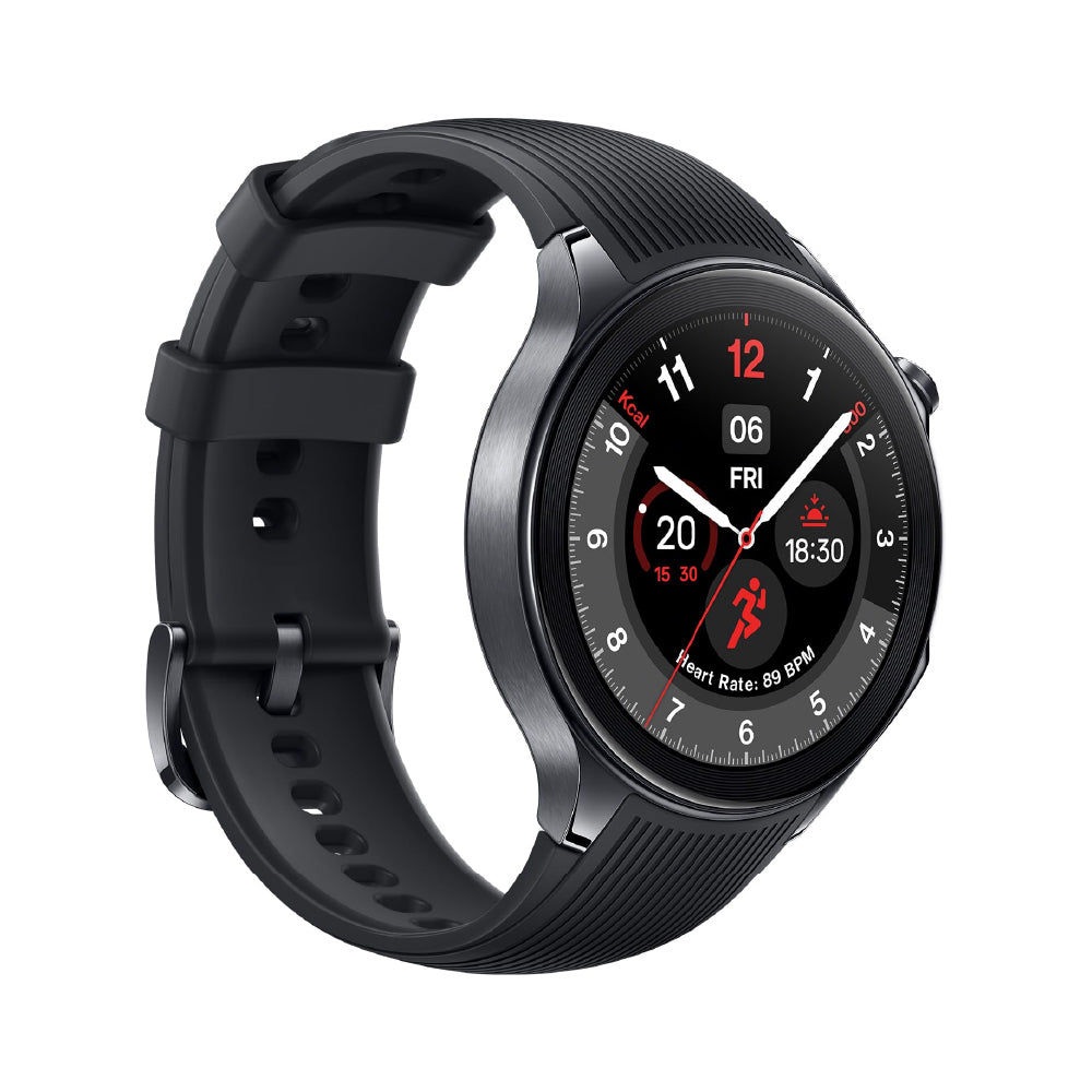 OnePlus Watch 2 with Wear OS 4,Snapdragon W5 Chipset,Upto 100hrs battery life,1.43’’ AMOLED Display, Stainless Steel & Sapphire Crystal build,Dual Frequency GPS, 5 ATM, IP68 & BT Calling (Black Steel) - CarrotKart | India's first Open Box ecommerce platform