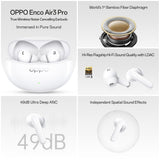 OPPO Enco Air3 Pro Industry first Composite Bamboo Fiber,ANC,30H Playtime,Fast Charge Bluetooth (Green, True Wireless) - CarrotKart | India's first Open Box ecommerce platform