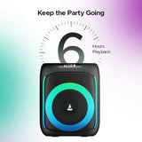 boAt PartyPal 185 with Signature Sound & Up to 6 hrs Playtime 50 W Bluetooth Party Speaker (Midnight Black, Mono Channel) - CarrotKart | India's first Open Box ecommerce platform