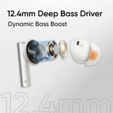 Real Me Air 6 Buds | 50dB Active Noise Cancellation, Hi-Res LHDC Audio, 12.4mm Dynamic Bass Driver, 6 Mic Clear Voice Calls, 51,IP55 Waterproof,TWS for Apple & Android (Air 6, Forest Green) - CarrotKart | India's first Open Box ecommerce platform