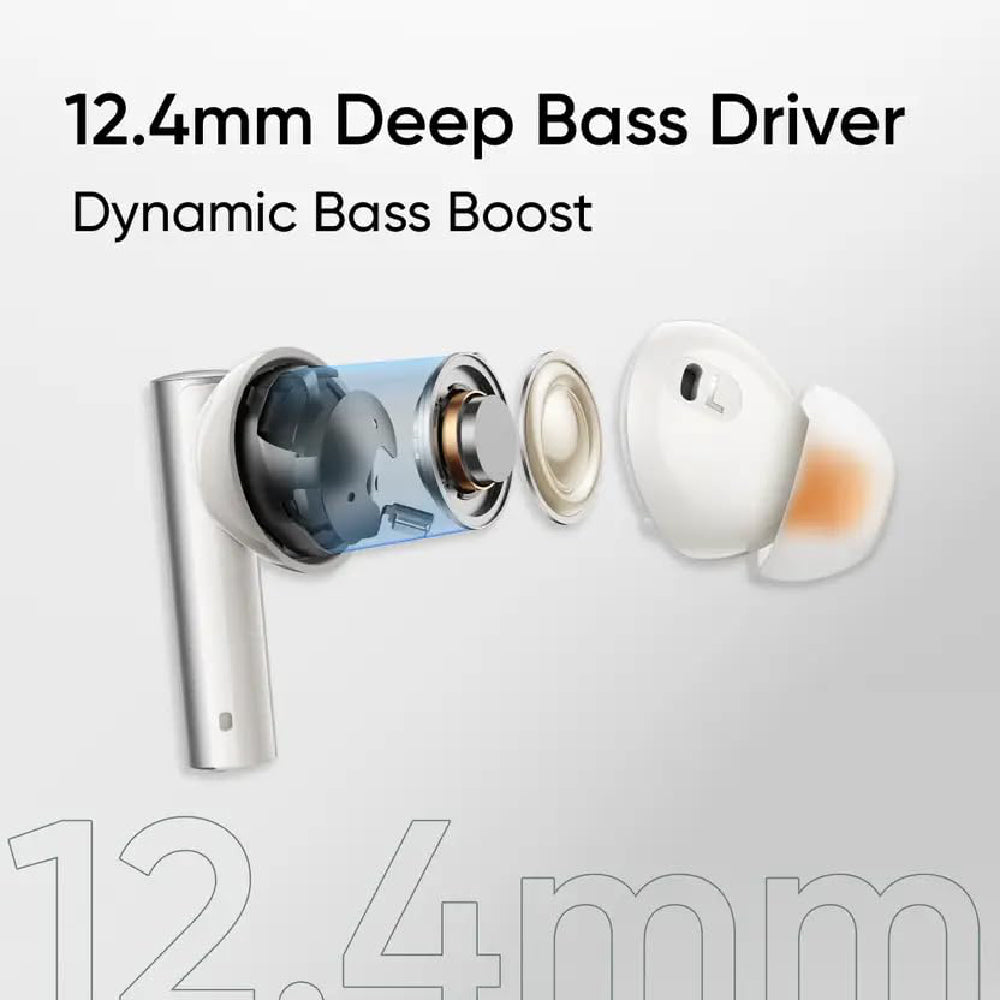 Real Me Air 6 Buds | 50dB Active Noise Cancellation, Hi-Res LHDC Audio, 12.4mm Dynamic Bass Driver, 6 Mic Clear Voice Calls, 51,IP55 Waterproof,TWS for Apple & Android (Air 6, Forest Green) - CarrotKart | India's first Open Box ecommerce platform