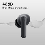 realme Buds T310 True Wireless in-Ear Earbuds with 46dB Hybrid ANC, 360° Spatial Audio, 12.4mm Dynamic Bass Driver, Upto 40Hrs Battery and Fast Charging (Vibrant Black) - CarrotKart | India's first Open Box ecommerce platform