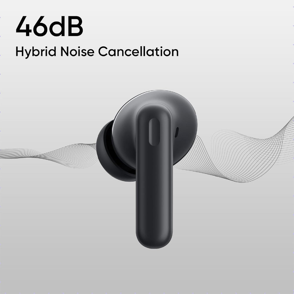realme Buds T310 True Wireless in-Ear Earbuds with 46dB Hybrid ANC, 360° Spatial Audio, 12.4mm Dynamic Bass Driver, Upto 40Hrs Battery and Fast Charging (Vibrant Black) - CarrotKart | India's first Open Box ecommerce platform
