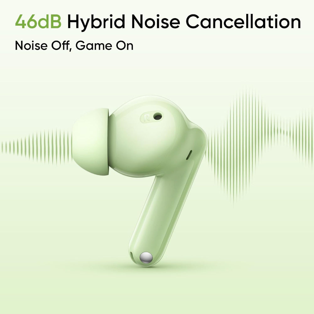 realme Buds N1 True Wireless in-Ear Earbuds with 46dB Hybrid ANC, 360° Spatial Audio, 12.4mm Dynamic Bass Driver, Upto 40Hrs Battery and Fast Charging (Energizing Green) - CarrotKart | India's first Open Box ecommerce platform