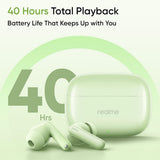 realme Buds N1 True Wireless in-Ear Earbuds with 46dB Hybrid ANC, 360° Spatial Audio, 12.4mm Dynamic Bass Driver, Upto 40Hrs Battery and Fast Charging (Energizing Green) - CarrotKart | India's first Open Box ecommerce platform