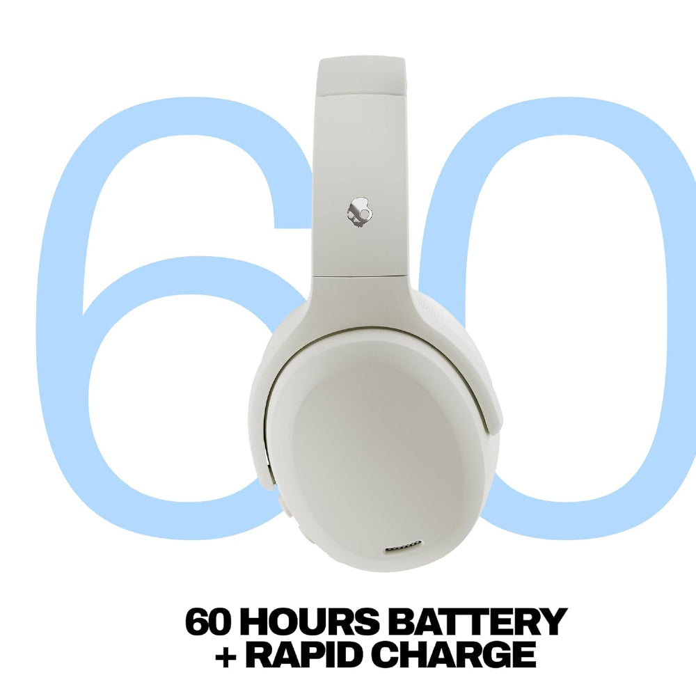 Skullcandy Crusher ANC 2 Over-Ear Wireless Headphones 100 dB| Active Noise Cancellation, Sensory Bass, Dual Pairing, 50H Battery, Rapid Charge, Alexa Built-in | Bone, Off White - CarrotKart | India's first Open Box ecommerce platform