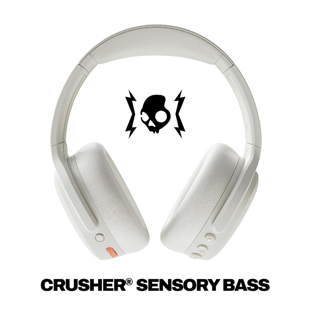 Skullcandy Crusher ANC 2 Over-Ear Wireless Headphones 100 dB| Active Noise Cancellation, Sensory Bass, Dual Pairing, 50H Battery, Rapid Charge, Alexa Built-in | Bone, Off White - CarrotKart | India's first Open Box ecommerce platform