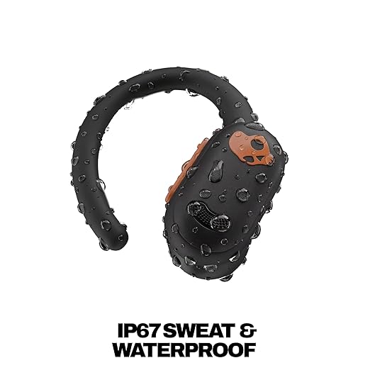 Skullcandy Push ANC Active in Ear Wireless Earbuds – 44Hr Battery + Rapid Charge, Active Noise Cancellation, IP67 Waterproof, Wireless Charging Case, Mic – True Black/Orange - CarrotKart | India's first Open Box ecommerce platform