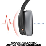 Skullcandy Crusher ANC 2 Wireless Over-Ear Bluetooth Headphones with Multi-Sensory Bass, Active Noise Cancelling, Up to 60 Hours Battery, Microphone for iPhone Android - Black/Asphalt - CarrotKart | India's first Open Box ecommerce platform
