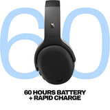 Skullcandy Crusher ANC 2 Wireless Over-Ear Bluetooth Headphones with Multi-Sensory Bass, Active Noise Cancelling, Up to 60 Hours Battery, Microphone for iPhone Android - Black/Asphalt - CarrotKart | India's first Open Box ecommerce platform