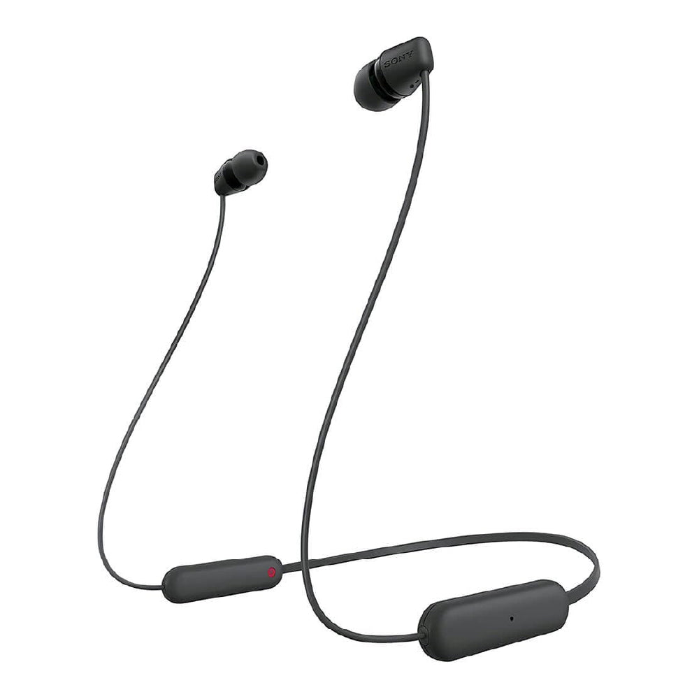 Sony WI-C100 Wireless Headphones with Customizable Equalizer for Deep Bass & 25 Hrs Battery, DSEE-Upscale, Splash Proof, 360RA, Fast Pair, in Ear Bluetooth Headset with Mic for Phone Calls (Black) - CarrotKart | India's first Open Box ecommerce platform