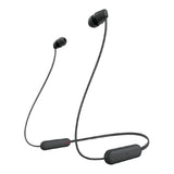 Sony WI-C100 Wireless Headphones with Customizable Equalizer for Deep Bass & 25 Hrs Battery, DSEE-Upscale, Splash Proof, 360RA, Fast Pair, in Ear Bluetooth Headset with Mic for Phone Calls (Black) - CarrotKart | India's first Open Box ecommerce platform