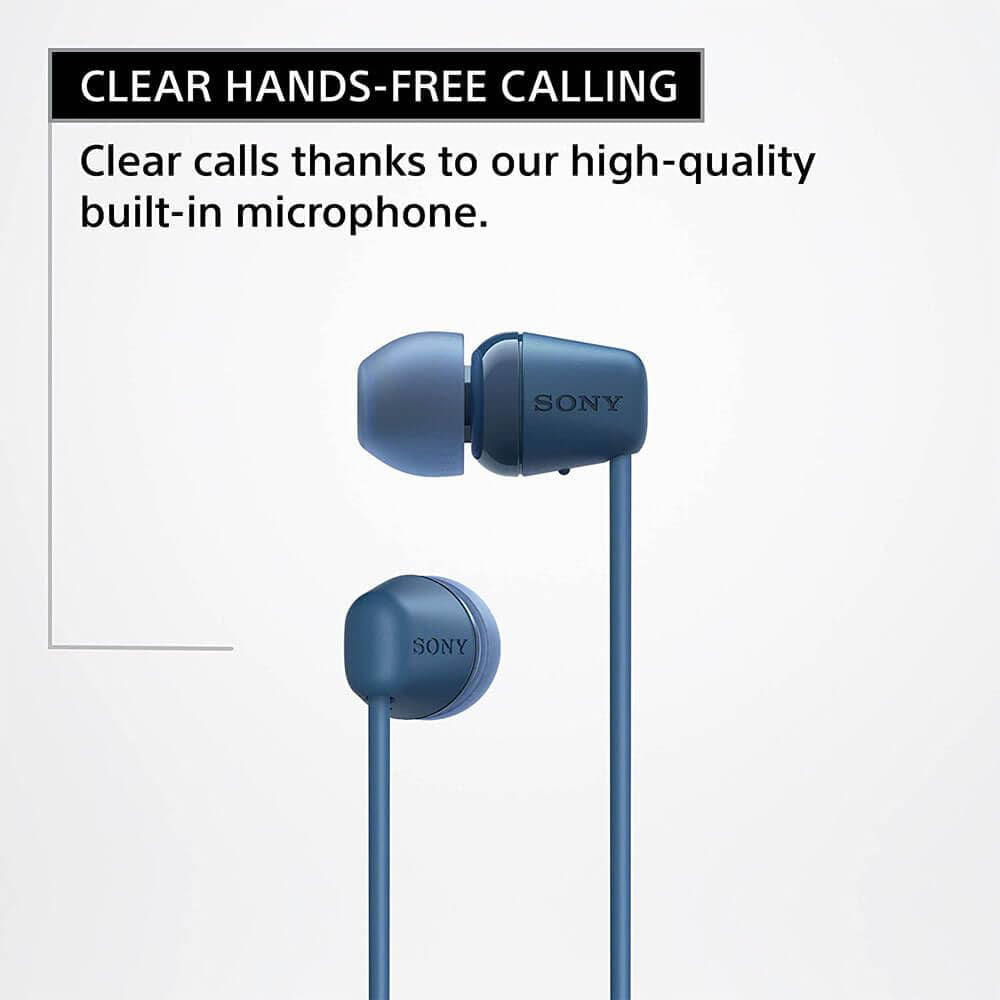 Sony WI-C100 Wireless Headphones with Customizable Equalizer for Deep Bass & 25 Hrs Battery, DSEE-Upscale, Splash Proof, 360RA, Fast Pair, in Ear Bluetooth Headset with Mic for Phone Calls (Black) - CarrotKart | India's first Open Box ecommerce platform