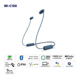 Sony WI-C100 Wireless Headphones with Customizable Equalizer for Deep Bass & 25 Hrs Battery, DSEE-Upscale, Splash Proof, 360RA, Fast Pair, in Ear Bluetooth Headset with Mic for Phone Calls (Black) - CarrotKart | India's first Open Box ecommerce platform