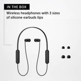 Sony WI-C100 Wireless Headphones with Customizable Equalizer for Deep Bass & 25 Hrs Battery, DSEE-Upscale, Splash Proof, 360RA, Fast Pair, in Ear Bluetooth Headset with Mic for Phone Calls (Black) - CarrotKart | India's first Open Box ecommerce platform