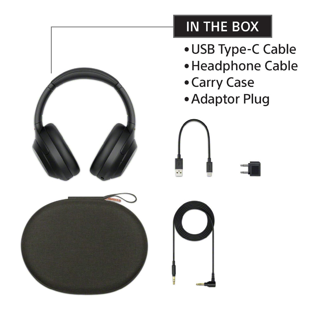 Sony WH-1000XM4 Industry Leading Wireless Noise Cancellation Bluetooth Over Ear Headphones with Mic for Phone Calls, 30 Hours Battery Life, Quick Charge, AUX, Touch Control and Voice Control - Black - CarrotKart | India's first Open Box ecommerce platform