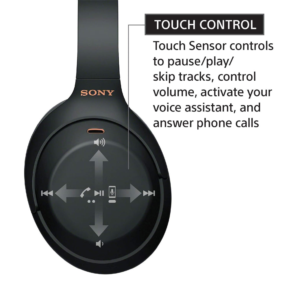 Sony WH-1000XM4 Industry Leading Wireless Noise Cancellation Bluetooth Over Ear Headphones with Mic for Phone Calls, 30 Hours Battery Life, Quick Charge, AUX, Touch Control and Voice Control - Black - CarrotKart | India's first Open Box ecommerce platform
