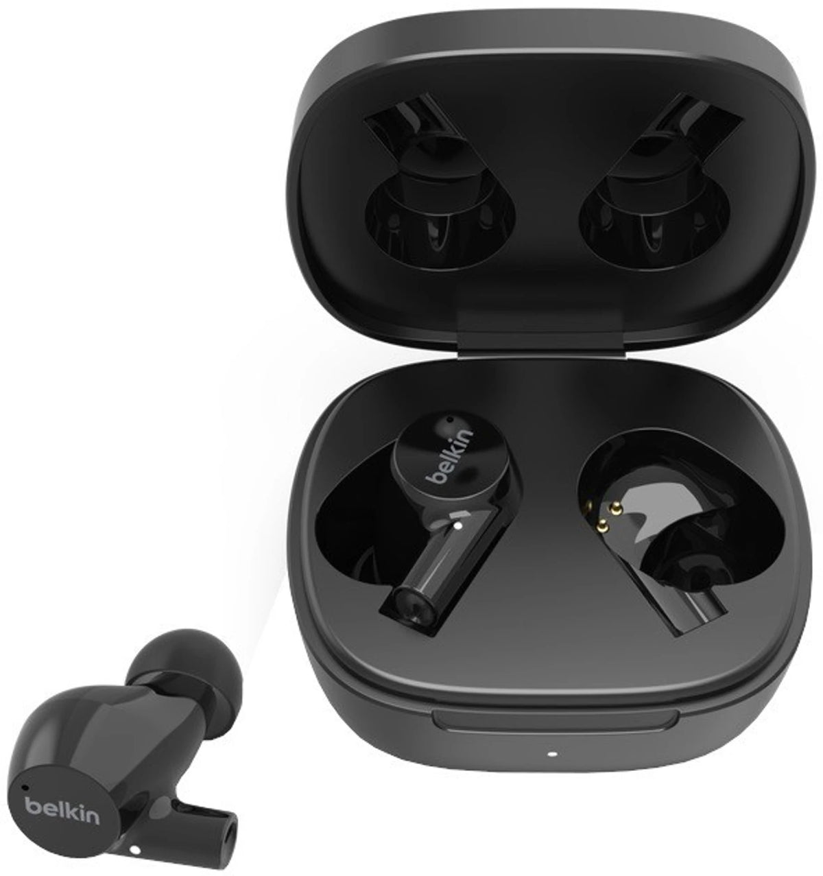 BELKIN TWS Earbuds IPX5,Up to 31 hrs. Playtime Wireless Charging Dual mic on Each Side Bluetooth Headset (Black, True Wireless) - CarrotKart | India's first Open Box ecommerce platform