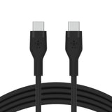 Belkin Boostcharge Flex Silicone USB-C To USB-C Cable (1M/3.3FT), Mfi-Certified Charging USB Cable For iPhone 16 Series, Samsung Galaxy Series, Google Pixel, & More With Cable Clip - Black - CarrotKart | India's first Open Box ecommerce platform