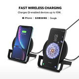 Belkin Quick Charge 10W Wireless Charger - Qi-Certified Charger Stand for iPhone, Samsung Galaxy - Charge While Listening to Music, Streaming Videos, & Video Calling - Includes AC Adapter - Black - CarrotKart | India's first Open Box ecommerce platform