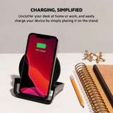 Belkin Quick Charge 10W Wireless Charger - Qi-Certified Charger Stand for iPhone, Samsung Galaxy - Charge While Listening to Music, Streaming Videos, & Video Calling - Includes AC Adapter - Black - CarrotKart | India's first Open Box ecommerce platform