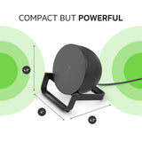 Belkin Boost Charge 10W Wireless Charging Stand + Bluetooth Speaker Optimized for iPhone, Samsung, LG, Sony, and Google Smartphones (Black) - CarrotKart | India's first Open Box ecommerce platform
